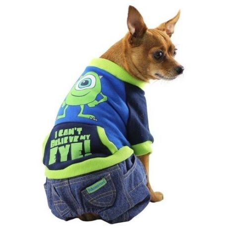 Свитер для собак Triol Disney Monsters с джинсами L синий/зеленый
