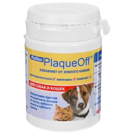 Добавка в корм ProDen PlaqueOff для профилактики зубного камня у собак и кошек 40 г