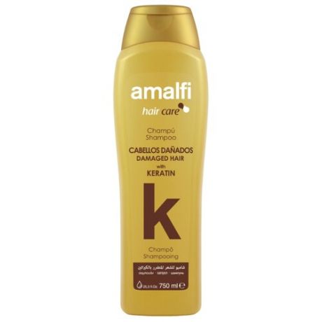 Amalfi шампунь Hair care Keratin для поврежденных волос 750 мл
