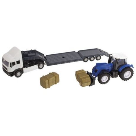 Набор машин Teamsterz Tractor Transporter (1372847.UNI) белый/синий