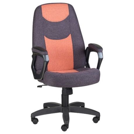 Компьютерное кресло МЕБЕЛЬТОРГ Амиго ULTRA 511 для руководителя, обивка: текстиль, цвет: фиолетовый/оранжевый