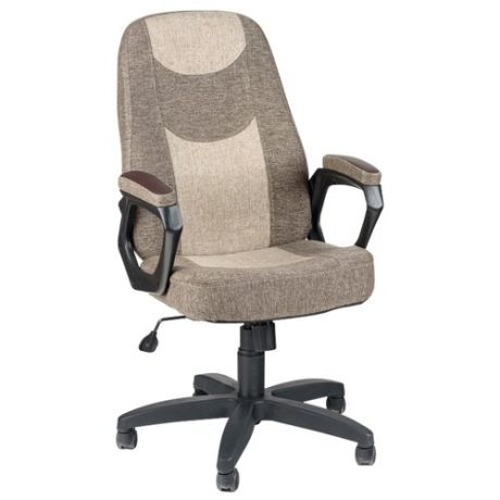 Компьютерное кресло МЕБЕЛЬТОРГ Амиго ULTRA 511 для руководителя, обивка: текстиль, цвет: коричневый/бежевый