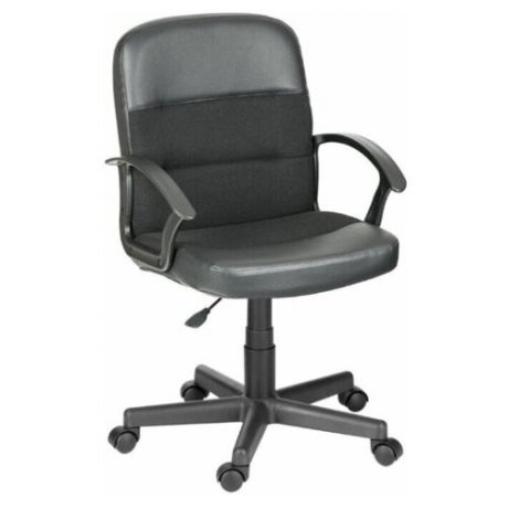 Компьютерное кресло МЕБЕЛЬТОРГ Вейтон для руководителя, обивка: текстиль/искусственная кожа, цвет: черный