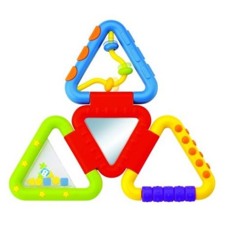 Развивающая игрушка B kids Веселые треугольнички зеленый/голубой/красный/желтый