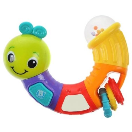 Прорезыватель-погремушка B kids Twist & Play Caterpillar Rattle желтый/красный/зеленый