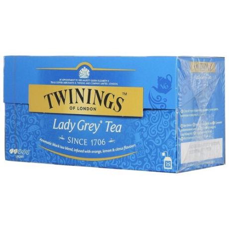 Чай черный Twinings Lady Grey, в пакетиках, 25 шт.