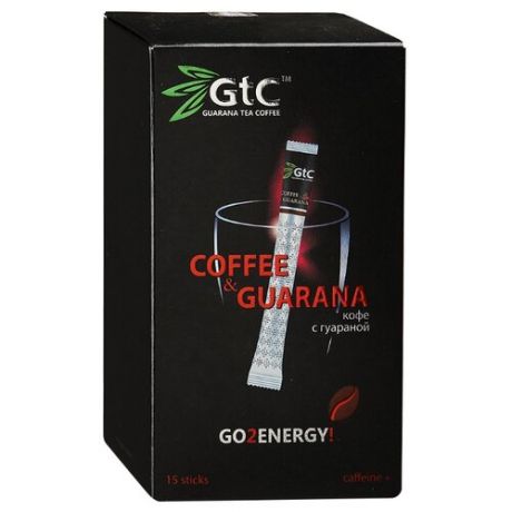Растворимый кофе GTC с гуараной, в стиках (15 шт.)