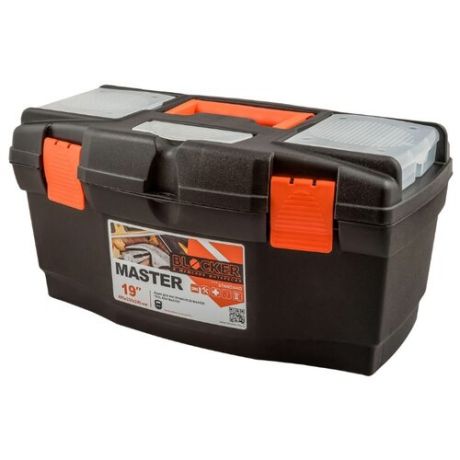 Ящик с органайзером BLOCKER Master BR6005 48.6x25.8x26 см 19'' черный/оранжевый