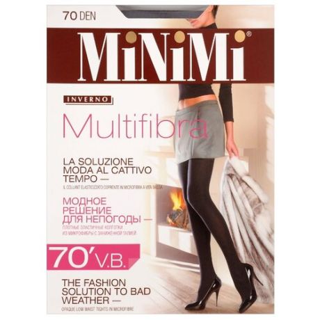 Колготки MiNiMi Multifibra V.B. 70 den, размер 4-L, fumo (серый)