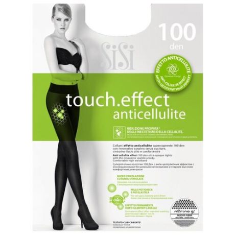 Колготки Sisi Touch Effect Anticellulite 100 den, размер 3-M, nero (черный)