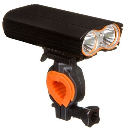 Передний фонарь STG FL1581 черный/серебристый/оранжевый