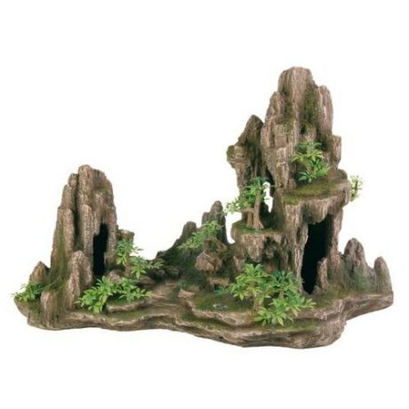 Грот TRIXIE Скалы с пещерой и растениями (8855) высота 45 см зеленый/коричневый