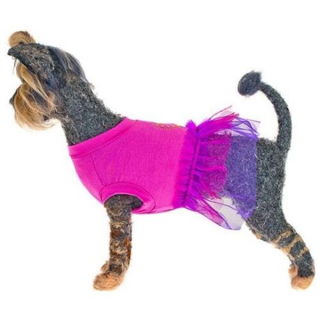 Платье для собак HappyPuppy Айседора XL розовый/фиолетовый