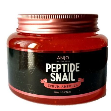 Anjo Peptide Snail Serum Ampoule Омолаживающая сыворотка для лица с пептидами и муцином улитки, 280 мл