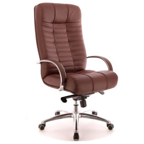 Компьютерное кресло Everprof Atlant AL M для руководителя, обивка: натуральная кожа, цвет: коричневый