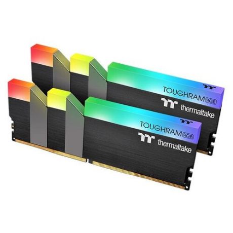 Оперативная память Thermaltake DDR4 3200 (PC 25600) DIMM 288 pin, 8 ГБ 2 шт. 1.35 В, CL 16, TOUGHRAM RGB (R009D408GX2-3200C16A)