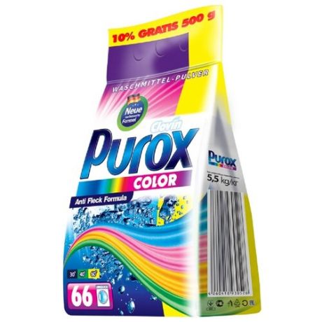 Стиральный порошок Purox Color 5.5 кг пластиковый пакет