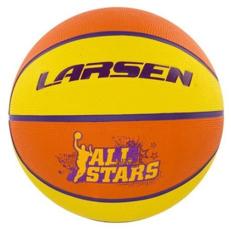 Баскетбольный мяч Larsen All Stars, р. 7 желтый/оранжевый