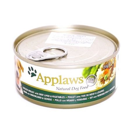 Влажный корм для собак Applaws курица, печень с овощами 156г