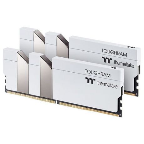 Оперативная память Thermaltake DDR4 4000 (PC 32000) DIMM 288 pin, 8 ГБ 2 шт. 1.35 В, TOUGHRAM WHITE (R020D408GX2-4000C19A)