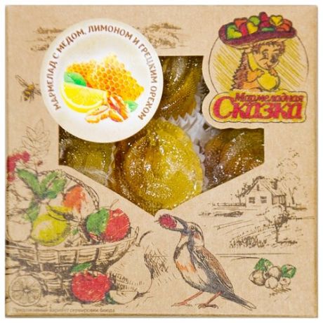Мармелад Мармеладная сказка Здоровье с медом, лимоном и грецким орехом 300 г
