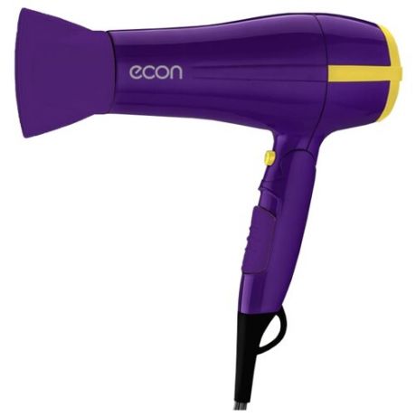 Фен ECON ECO-BH221D фиолетовый/желтый