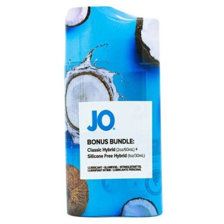 Гель-смазка JO Bonus Bundle: Classic Hybrid Silicone + Free Hybrid 90 мл флакон