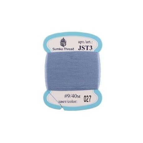 Нитки для вышивания Sumiko Thread для вышивания JST3 #9 40 м №027 голубой