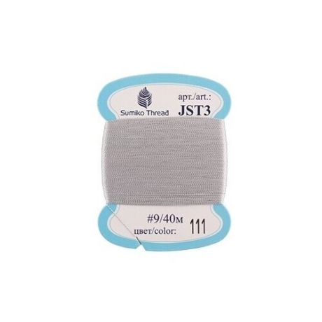 Нитки для вышивания Sumiko Thread для вышивания JST3 #9 40 м №111 св.св.серый