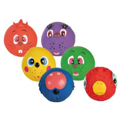 Набор игрушек для собак TRIXIE Faces Toy Balls (3504) разноцветный