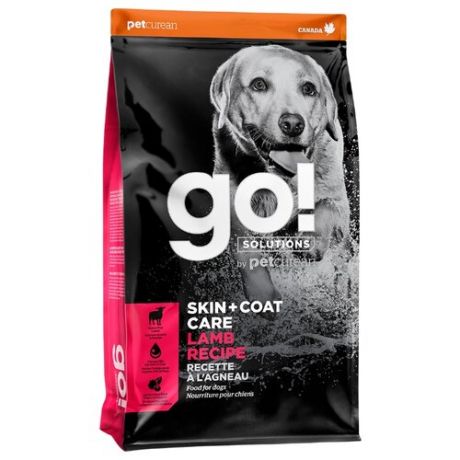 Сухой корм для собак GO! Skin+Coat для здоровья кожи и шерсти, ягненок 5.4 кг