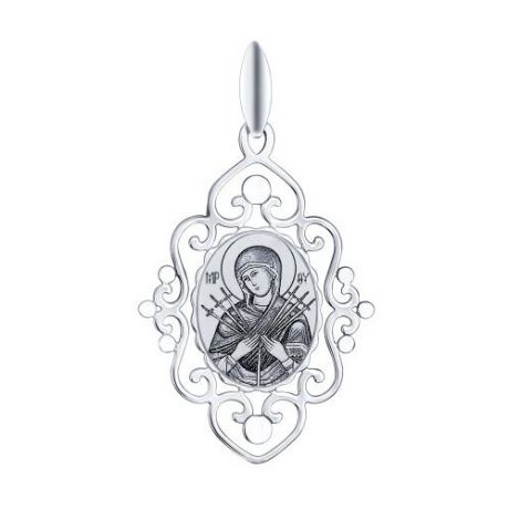 SOKOLOV Серебряная иконка «Икона Божьей Матери Семистрельная» 94100253
