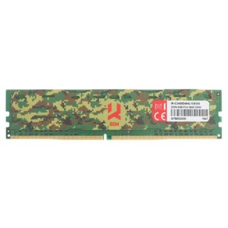 Оперативная память GoodRAM DDR4 2400 (PC 19200) DIMM 288 pin, 8 ГБ 1 шт. 1.2 В, CL 15, IR-C2400D464L15S/8G