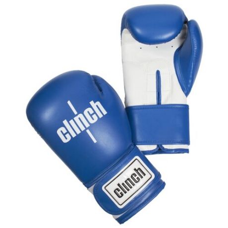 Боксерские перчатки Clinch Fight синий/белый 12 oz