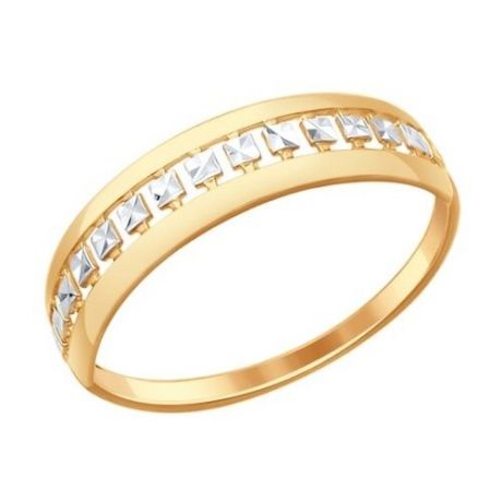 SOKOLOV Кольцо из золота с алмазной гранью 017293, размер 17.5