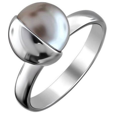 Эстет Кольцо с 1 жемчугом из серебра С22К2503661, размер 17.5