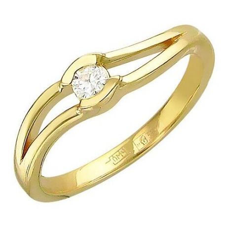 Эстет Кольцо с бриллиантом из желтого золота 01К636736, размер 18