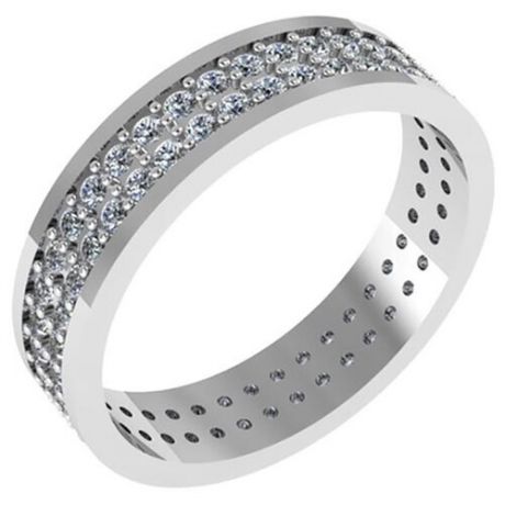 FJ Кольцо с 72 фианитами из серебра A1100536-00775, размер 14.5