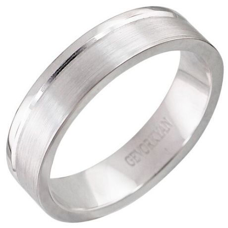Эстет Обручальное кольцо из белого золота 01О020364, размер 17.5