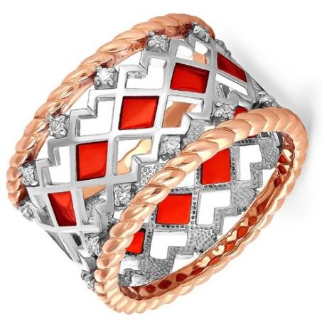 KABAROVSKY Кольцо с 24 бриллиантами из красного золота 11-0952-1018, размер 16.5