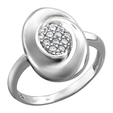Эстет Кольцо с 10 фианитами из серебра 01К1513062, размер 17.5