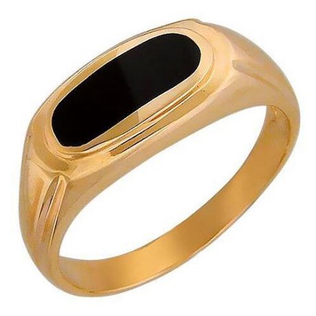 Эстет Кольцо с 1 ониксом из красного золота 01Т411491-1, размер 19