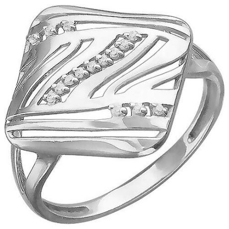Эстет Кольцо с 15 фианитами из серебра Н11К152649, размер 18