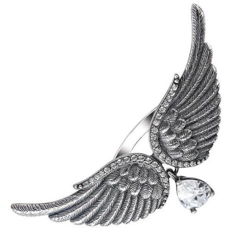 Эстет Кольцо Крылья с фианитом из серебра 01К158367, размер 17