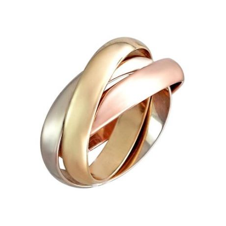 Эстет Обручальное кольцо Тринити из комбинированного золота 01О060269, размер 18