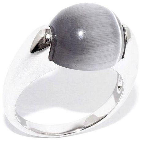 Silver WINGS Кольцо с кошачьим глазом из серебра 21sr1108-c032-97, размер 16.5