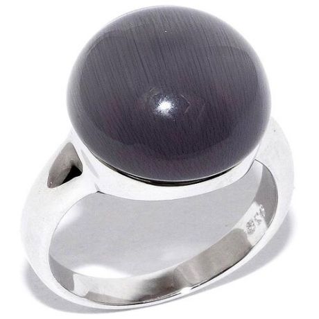 Silver WINGS Кольцо с кошачьим глазом из серебра 21sr1153-c032-97, размер 16.5