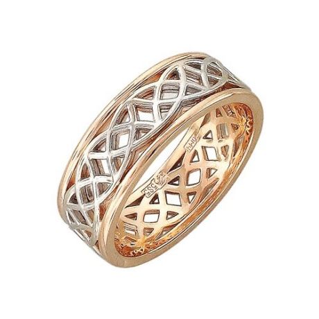 Эстет Обручальное кольцо из комбинированного золота 01О060236, размер 17.5
