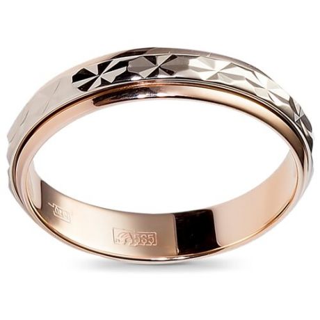 Эстет Обручальное кольцо из комбинированного золота 01О760021, размер 16.5