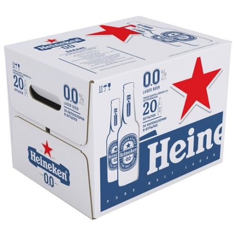 Пивной напиток Heineken 0.0 безалкогольный 0,47 л х 20 шт